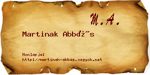 Martinak Abbás névjegykártya